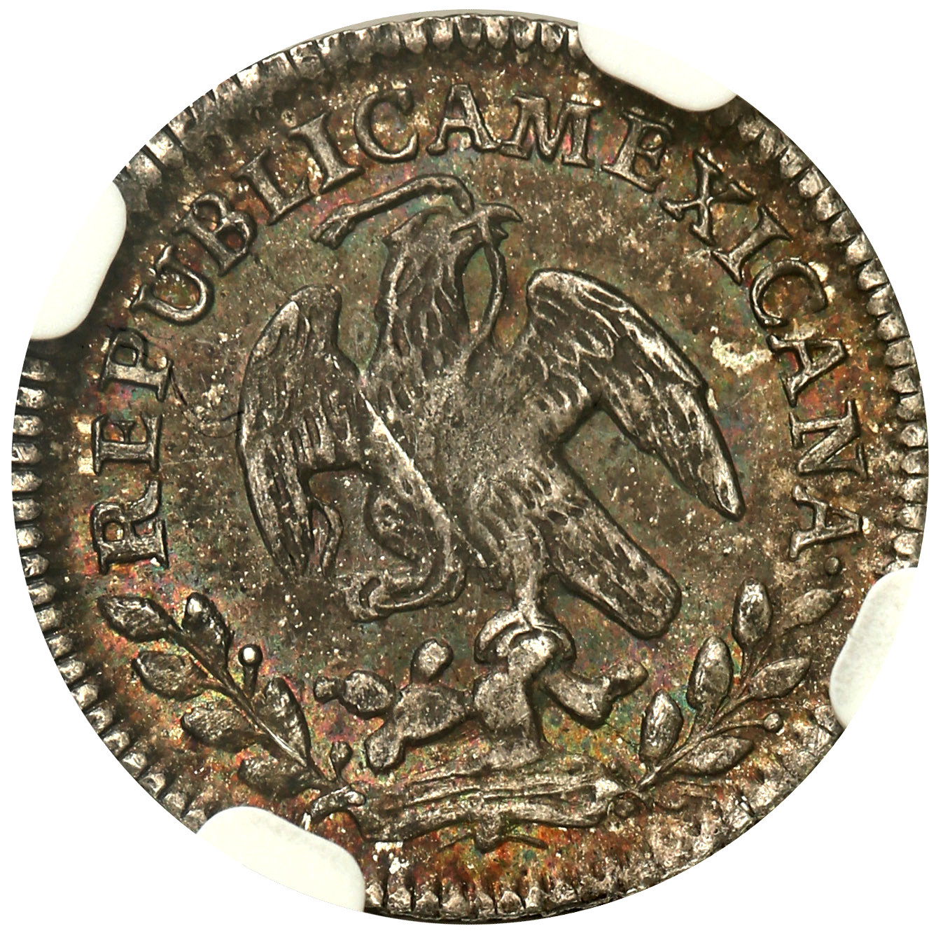 Meksyk. 1/2 reala 1847-Mo RC NGC MS63 - PIĘKNE